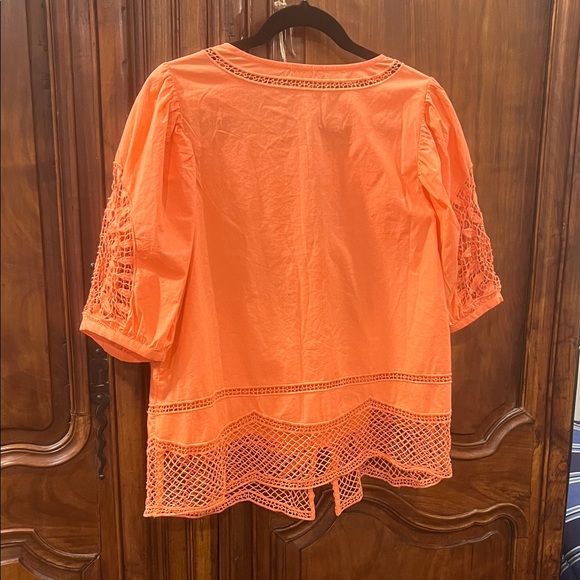 Vineyard Vines Women’s Just Peachy Cotton Eyelet Blouse size M - Picture 6 of 10